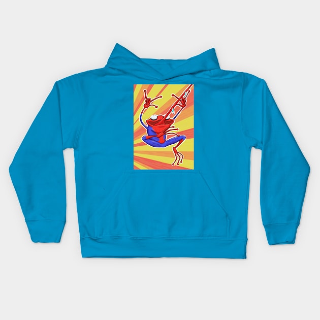 Spiderfrog Kids Hoodie by Gus the little guy